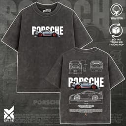 Áo Thun Oversize Porsche 911 (1) GT3 RS Nam Nữ Xfire Vietnam Form Rộng Unisex Streetwear Cotton 100% 1