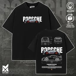 Áo Thun Oversize Porsche 911 (1) GT3 RS Nam Nữ Xfire Vietnam Form Rộng Unisex Streetwear Cotton 100% 3