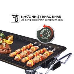Bếp Nướng Điện Không Khói SUNHOUSE SHD4607, Bếp Nướng Điện công suất 1500w, 5 mức nhiệt, mặt tráng men chống dính 4