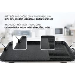 Bếp Nướng Điện Không Khói SUNHOUSE SHD4607, Bếp Nướng Điện công suất 1500w, 5 mức nhiệt, mặt tráng men chống dính 5