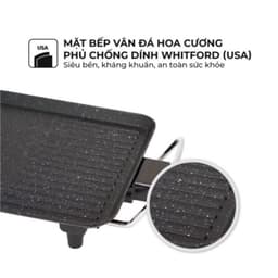 Bếp Nướng Điện Không Khói SUNHOUSE SHD4607, Bếp Nướng Điện công suất 1500w, 5 mức nhiệt, mặt tráng men chống dính 8