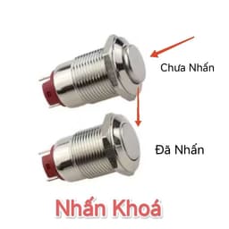 𝗖ô𝗻𝗴 𝘁ắ𝗰 𝟭𝟮𝗺𝗺 Nút nhấn Khoá / Nhấn Tự Nhả chân hàn Diy - 2