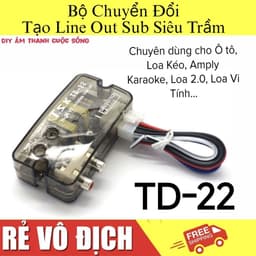 𝗧𝗗-𝟮𝟮 Bộ chuyển đổi âm thanh cho Sub gầm ô tô, loa kéo Diy - 1