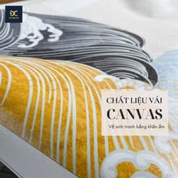 Tranh thư pháp ngang hoa sen, tranh decor tranh canvas, tranh treo tường, tranh trang trí, tranh đẹp 3