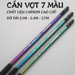 Cán vợt  câu đài màu titan tay cầm dài giảm trơn trượt khi vớt cá 1