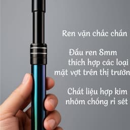 Cán vợt  câu đài màu titan tay cầm dài giảm trơn trượt khi vớt cá 2
