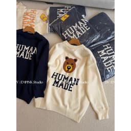 EMPINKSTUDIO / ÁO SWT HUM.AN MADE DÁNG RỘNG DẤU QUẦN NAM / NỮ ( gấu) 6