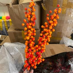 Đào đông đỏ, vàng cam 12 nhánh HÀNG LOẠI 1 quả to, bóng mượt, trang trí Tết và nhà cửa. 2