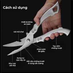 Kéo Cắt Gà Zwilling [CHÍNH HÃNG] Kéo Cắt Gà Vịt Không Gỉ Mạnh Mẽ Kéo Thép Cắt Xương Cắt Thịt Cao Cấp Siêu Bền 5