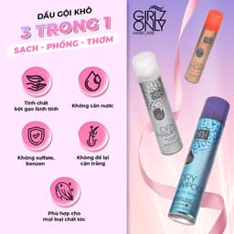 Dầu Gội Khô Dry Shampoo Girlz Only For Blondes Travelsize 100ml (Vàng mini) 3