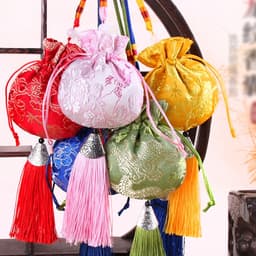 Túi Gấm Thêu Rồng Phượng Hầu Bao Cổ Trang May Mắn Phụ Kiện Đeo Trang Trí Tết Cưới Sang Trọng Tao Nhã Thanh Lịch 2