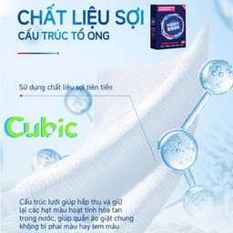 Giấy Thấm Màu Khi Giặt CUBIC AQUA 120 Tờ – Chống Loang Màu, Giữ Quần Áo Như Mới 4