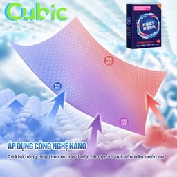 Giấy Thấm Màu Khi Giặt CUBIC AQUA 120 Tờ – Chống Loang Màu, Giữ Quần Áo Như Mới 6