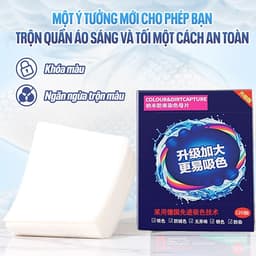 Giấy Thấm Màu Khi Giặt CUBIC AQUA 120 Tờ – Chống Loang Màu, Giữ Quần Áo Như Mới 7