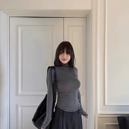 Áo Thun Ôm Body Giữ Nhiệt Cổ Cao 8 Phân, Tay Dài JUSTDUN C20 – Chất Cotton Dày Dặn, Tôn Dáng 8