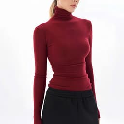 Áo Thun Ôm Body Giữ Nhiệt Cổ Cao 8 Phân, Tay Dài JUSTDUN C20 – Chất Cotton Dày Dặn, Tôn Dáng 6
