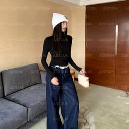 [BẢN MỚI LÓT LÔNG ] Áo Thun Nữ Ôm Body JUSTDUN 640 -Cotton Lông Mịn Cao Cấp, Cổ Cao 5