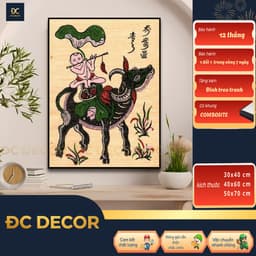 Tranh dân gian việt nam, tranh đông hồ, tranh hàng trống, tranh treo tường trang trí phòng khách 1