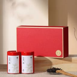 Bộ hộp trà quà tặng trụ tròn Lá Trà, Hộp quà tặng đựng trà cà phê matcha Tết 2026 - HVL TEA 5
