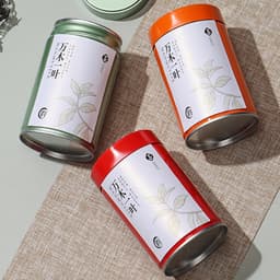 Bộ hộp trà quà tặng trụ tròn Lá Trà, Hộp quà tặng đựng trà cà phê matcha Tết 2026 - HVL TEA 3