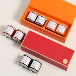 Bộ hộp trà quà tặng trụ tròn Lá Trà, Hộp quà tặng đựng trà cà phê matcha Tết 2026 - HVL TEA 2