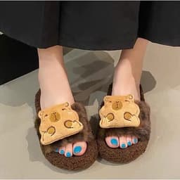 Dép Nữ,Dép Lông Nữ Cappy,Lót Lông Ấm Chân 3