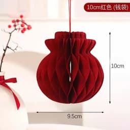Combo 4 cái,10 cái đèn lồng giấy đỏ mix hình trang trí tết 5