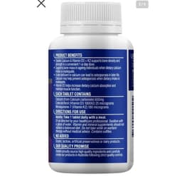 Ostelin Calcium & Vitamin D3 + K2 60 Tablets 4