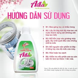 Bột Tẩy Lồng Máy Giặt Tẩy Gioăng Cao Su AILLA 300G – Sạch Cặn Bẩn, Khử Mùi, Diệt Khuẩn 2