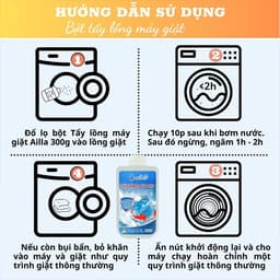 Bột Tẩy Lồng Máy Giặt ,Tẩy Gioăng Cao Su Camilla 300G – Sạch Cặn Bẩn, Khử Mùi, Diệt Khuẩn 6