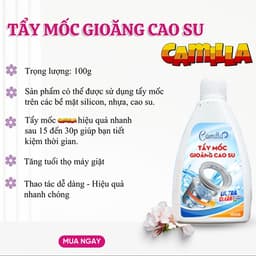 Bột Tẩy Gioăng Cao Su CAMILLA 100G Tẩy Lồng Máy Giặt  – Tẩy Mốc Đen, Khử Khuẩn, Sạch Như Mới 3