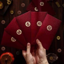 SET 10 Bao Lì Xì Đỏ, Lì Xì Đám Cưới, Bưng Quả, Bê Cháp Phong Cách Sang Trọng, Phù Hợp Cho Ngày Cưới Hỏi, Quà Tặng 3