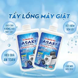 Bột Tẩy Lồng Máy Giặt  ASAKI Chính Hãng 300g – Sạch Cặn Bẩn, Khử Mùi, Diệt Khuẩn 8