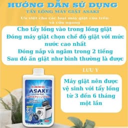 Bột Tẩy Lồng Máy Giặt  ASAKI Chính Hãng 300g – Sạch Cặn Bẩn, Khử Mùi, Diệt Khuẩn 9