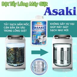 Bột Tẩy Lồng Máy Giặt  ASAKI Chính Hãng 300g – Sạch Cặn Bẩn, Khử Mùi, Diệt Khuẩn 3