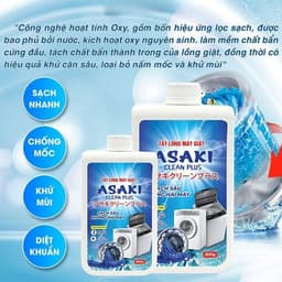 Bột Tẩy Lồng Máy Giặt  ASAKI Chính Hãng 300g – Sạch Cặn Bẩn, Khử Mùi, Diệt Khuẩn 6