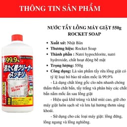 Dung Dịch Tẩy Lồng Máy Giặt ROCKET 500ml – Khử Mùi, Tẩy Nấm Mốc, Sạch Cặn Bẩn 6