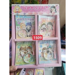 Hộp 24 sticker tương tác bé gái  kèm gắp cho bé 3