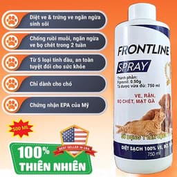 Xịt Ve Rận Bọ Chét Cho Chó Mèo Frontine Spray 500ml – Loại Bỏ  Ve Nhanh, An Toàn Thú Cưng 7
