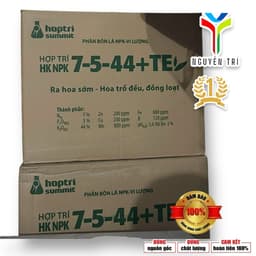 1 thùng (12 hộp x 25 gói) NPK 7-5-44+TE Hợp Trí (Gói 40g) - Kích Thích Ra Hoa Sớm 1