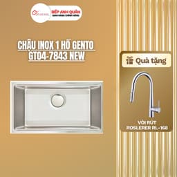 CHẬU RỬA GENTO GT04-7843 NEW | BỀ MẶT CHỐNG XƯỚC | TẶNG VÒI ROSLERER RL-168 1