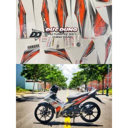  Bộ tem Exciter 2006 bạc đen tem cam, tem zin chính hãng có logo đầy đủ bộ 1