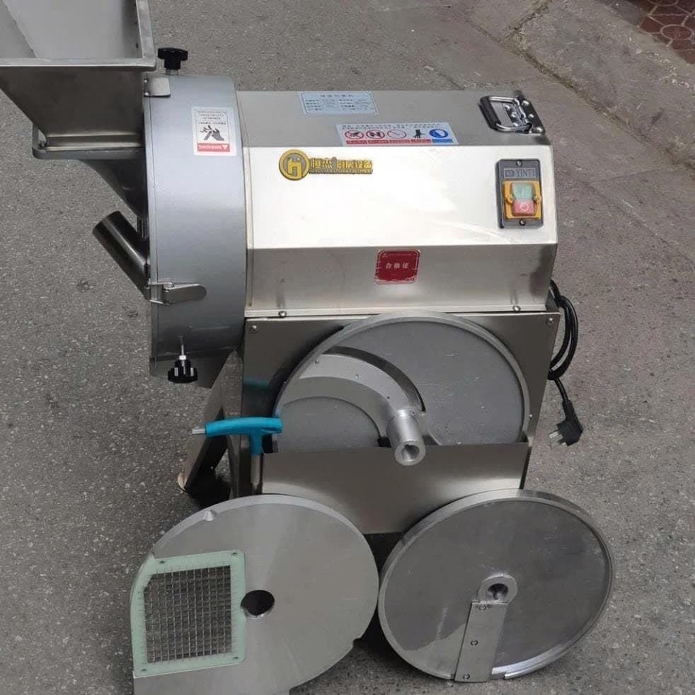 Máy thái rau củ quả YQC 802 đa năng | Thái lát – thái sợi – thái lựu | Công nghiệp – Bền mạnh