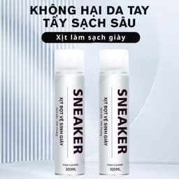 [Combo] Xịt Bọt Tuyết Làm Sạch Giày Sneaker–Tẩy Trắng Siêu Nhanh,Đánh Bay Vết Bẩn, An Toàn Da Giày 2