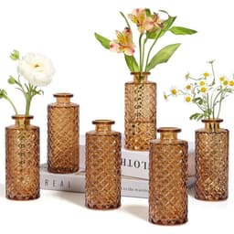 Lọ thuỷ tinh mini màu hổ phách - Màu nâu cam - Tổng hợp nhiều mẫu lọ thuỷ tinh decor 8