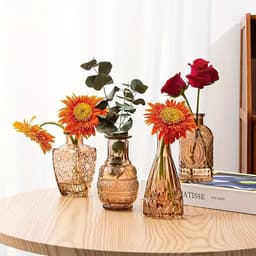 Lọ thuỷ tinh mini màu hổ phách - Màu nâu cam - Tổng hợp nhiều mẫu lọ thuỷ tinh decor 5