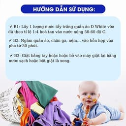 Xịt Tẩy Trắng Quần Áo D-White 500ml – Làm Sáng Quần Áo, Loại Bỏ Vết Ố Cứng Đầu 6