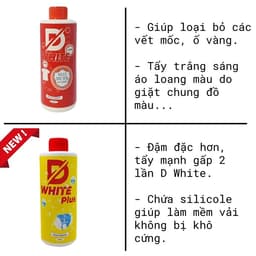 Xịt Tẩy Trắng Quần Áo D-White 500ml – Làm Sáng Quần Áo, Loại Bỏ Vết Ố Cứng Đầu 9