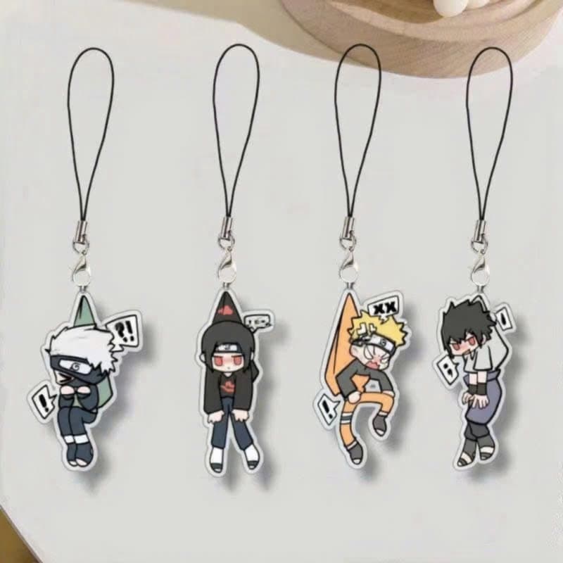 (mua 1 tặng 1) (MÓC TREO) Dây treo điện thoại in hình NARUTO hình in 2 mặt