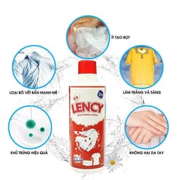 Xịt Tẩy Trắng Quần Áo LENCY 500ml – Làm Sáng Quần Áo, Loại Bỏ Vết Ố Cứng Đầu 3